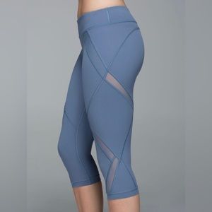Lululemon Cool to Street Crop Leggings - Slate blue, Size 6